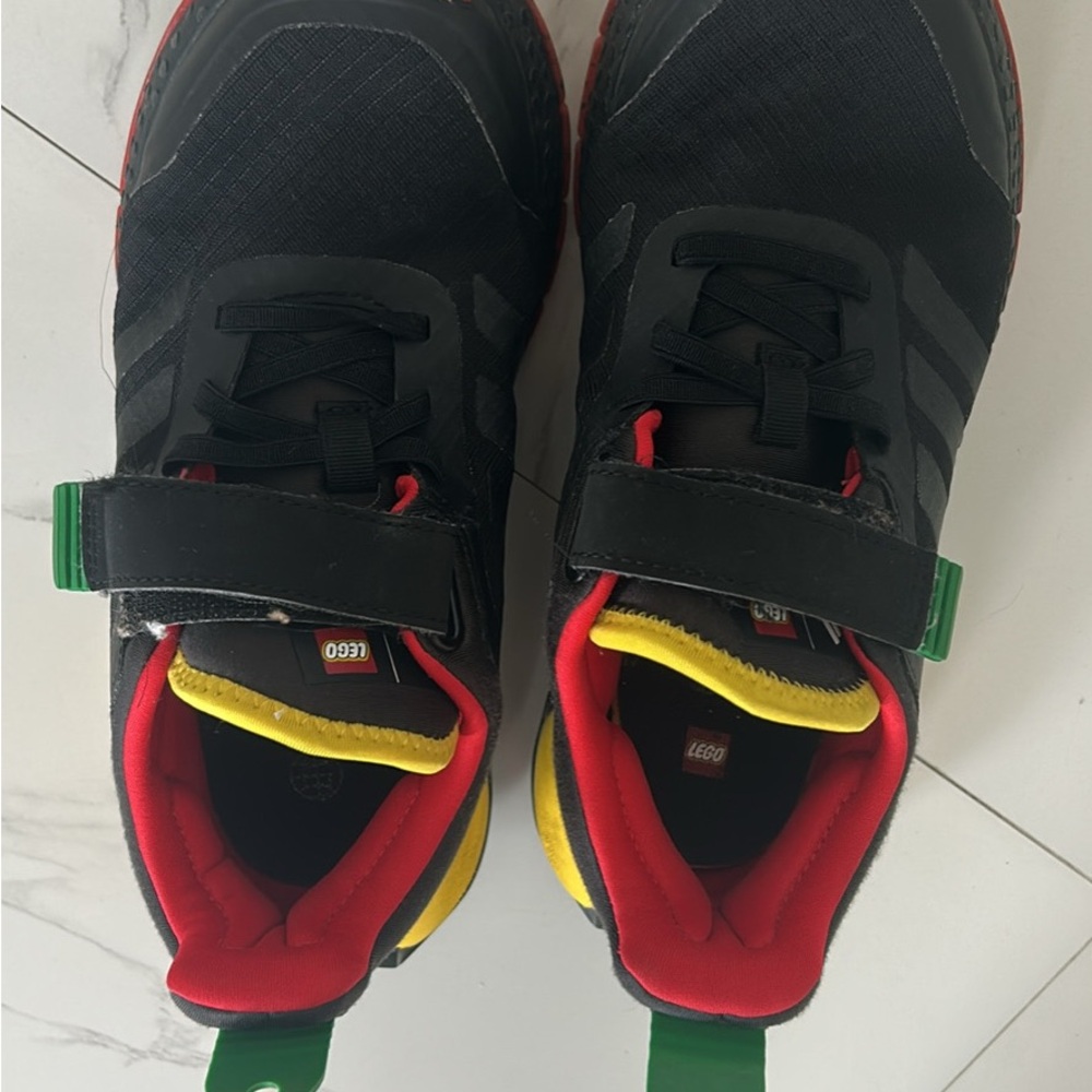 adidas Kids Sneakers in Black, Red, and Yellow